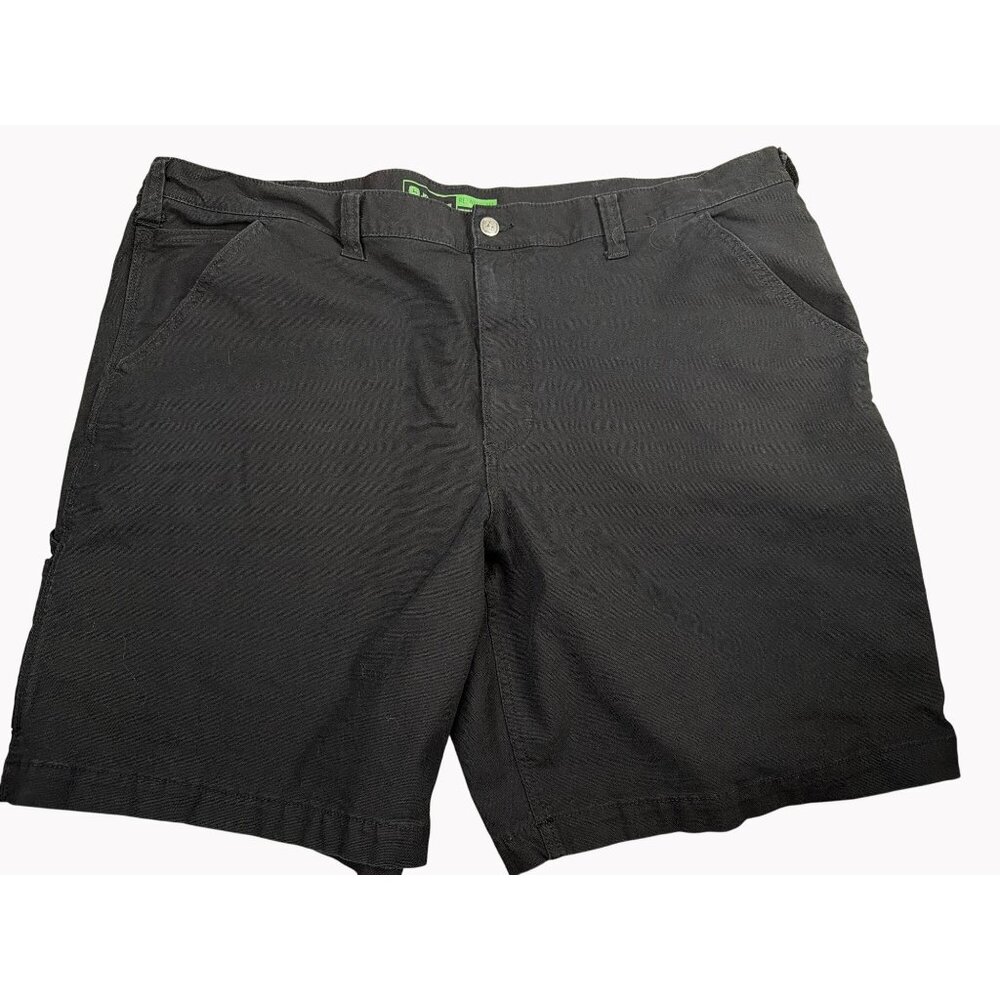 John Deere Mens 44 Black Carpenter Shorts Relaxed Fit Workwear Utility